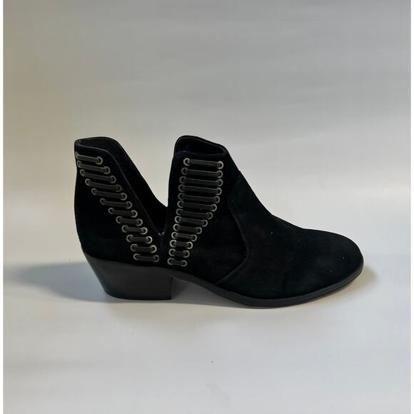 Vince Camuto Pevista Booties Ankle Boots Block Suede Black Women's Size 7.5 - Picture 5 of 7